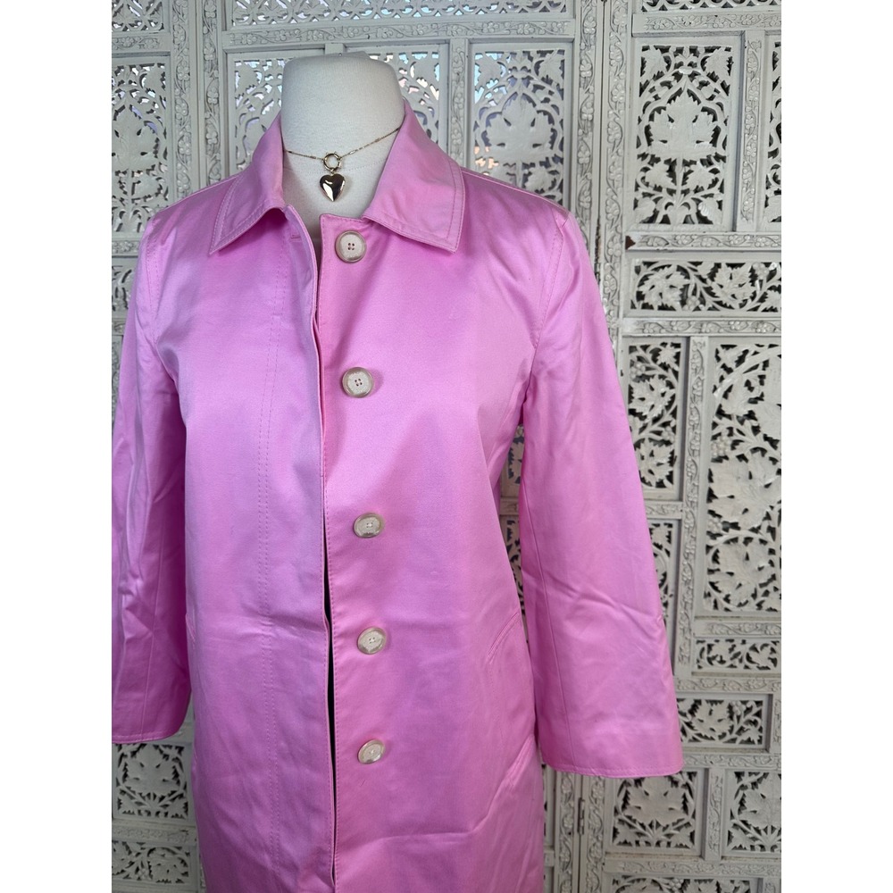 NWT Baby Pink Coach Leatherware Collared Preppy Coquette Button Up Jacket Sz‎ XS - Picture 2 of 8